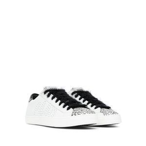P448 Womens White John Round Toe Platform Leather Athletic Sneakers 39